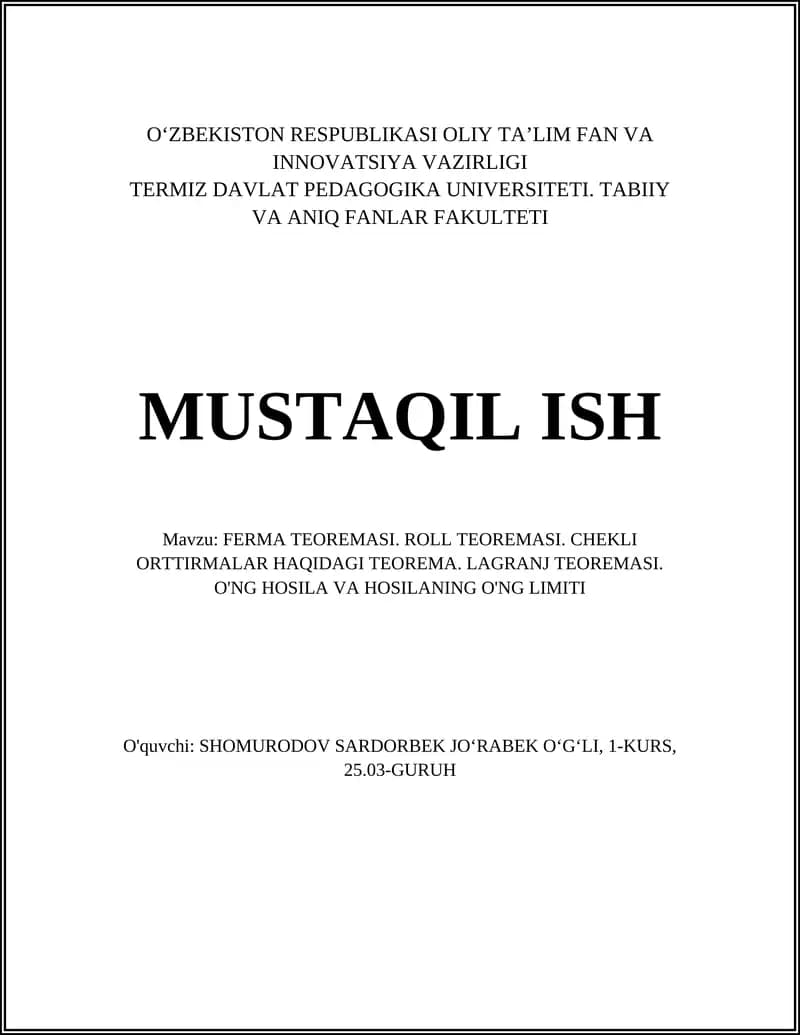 Fermat teoremasi