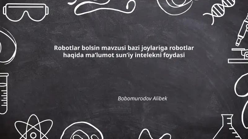 Robotlar bilan tanishish
