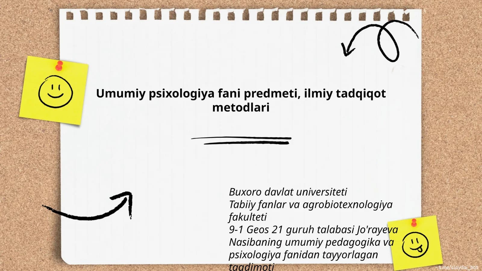 Umumiy psixologiya fani predmeti, ilmiy tadqiqot metodlari