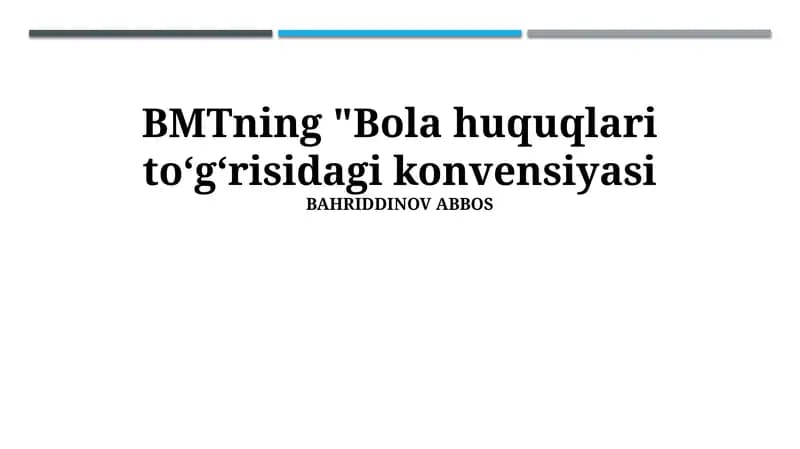 Bolalar Huquqlari Konvensiyasi