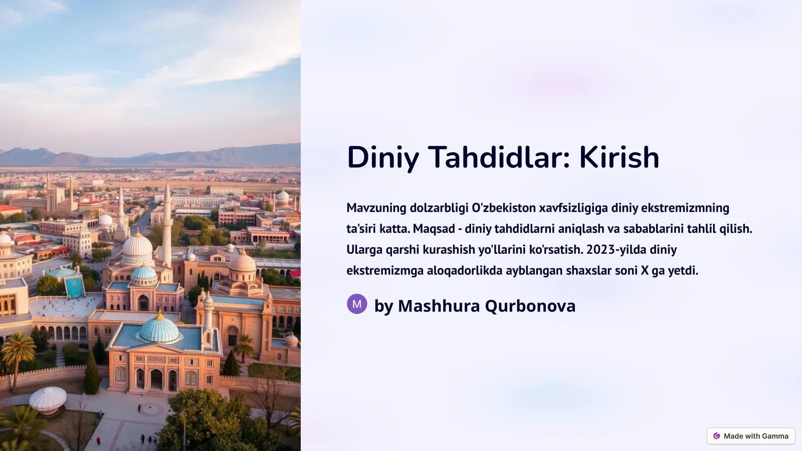 Diniy Tahdidlar: Kirish