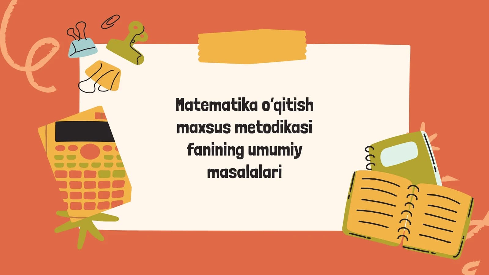 Matematika o‘qitish maxsus metodikasi