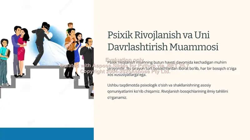 Psixik Rivojlanish va Uni Davrlashtirish Muammosi