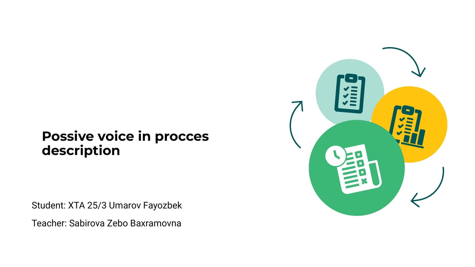 Passive Voice in Process Descriptions