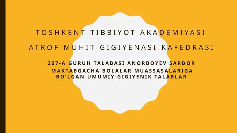 Bolalar va oʻsmirlar gigiyenasi