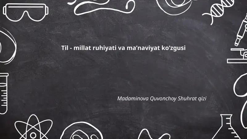 Til - millat ruhiyati va maʼnaviyat koʻzgusi