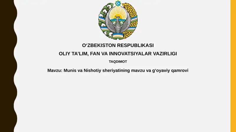 Munis va Nishotiy She'riyat