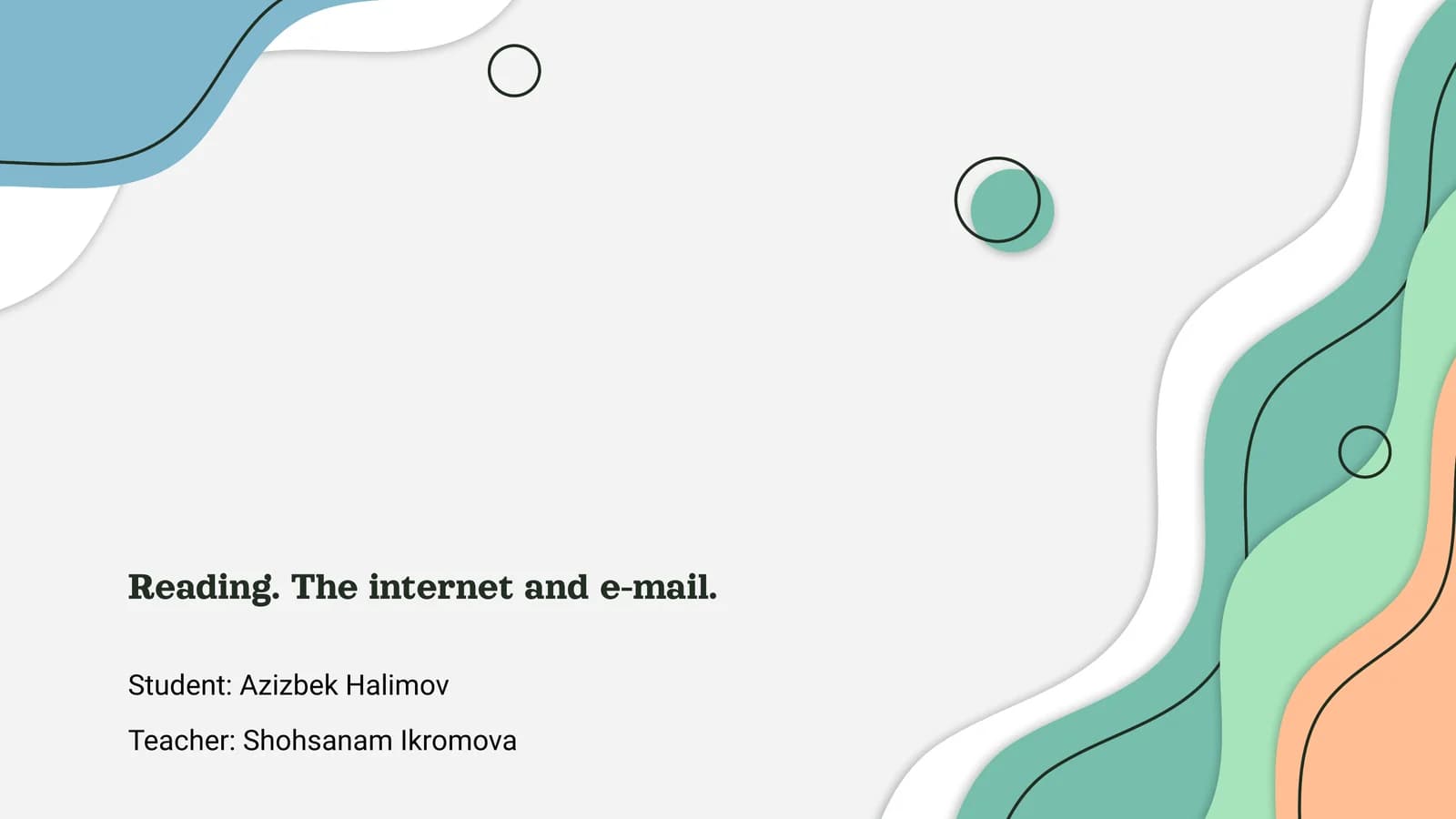 Reading. The internet and e-mail