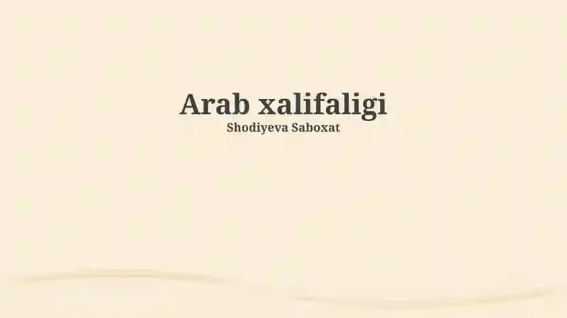 Arab xalifaligi
