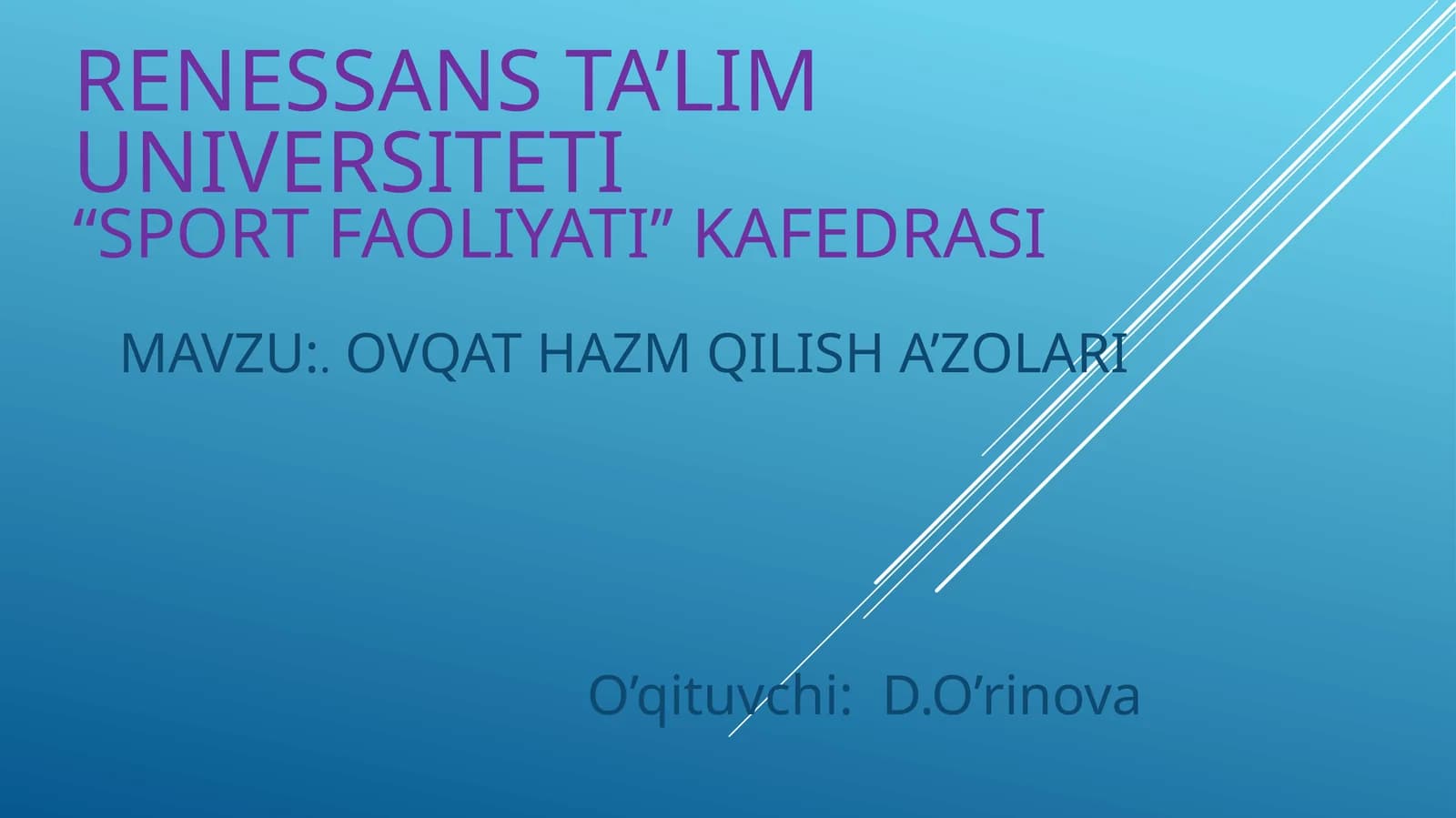 OVCAT HAZM QILISH A’ZOLARI