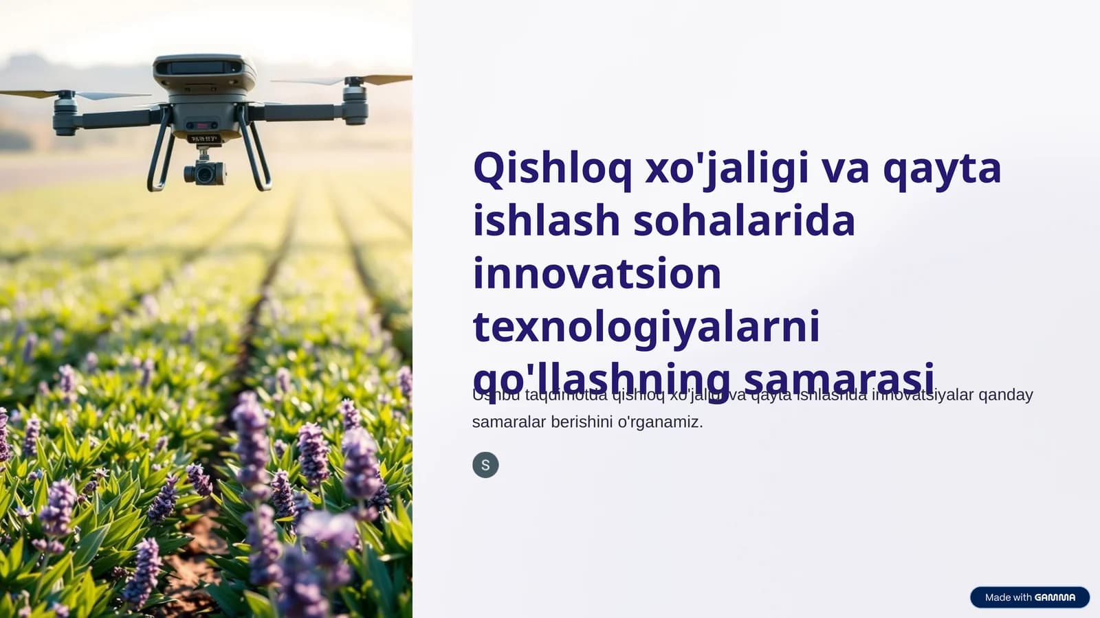 Qishloq xo'jaligi va qayta ishlash sohalarida innovatsion texnologiyalarni qo'llashning samarasi