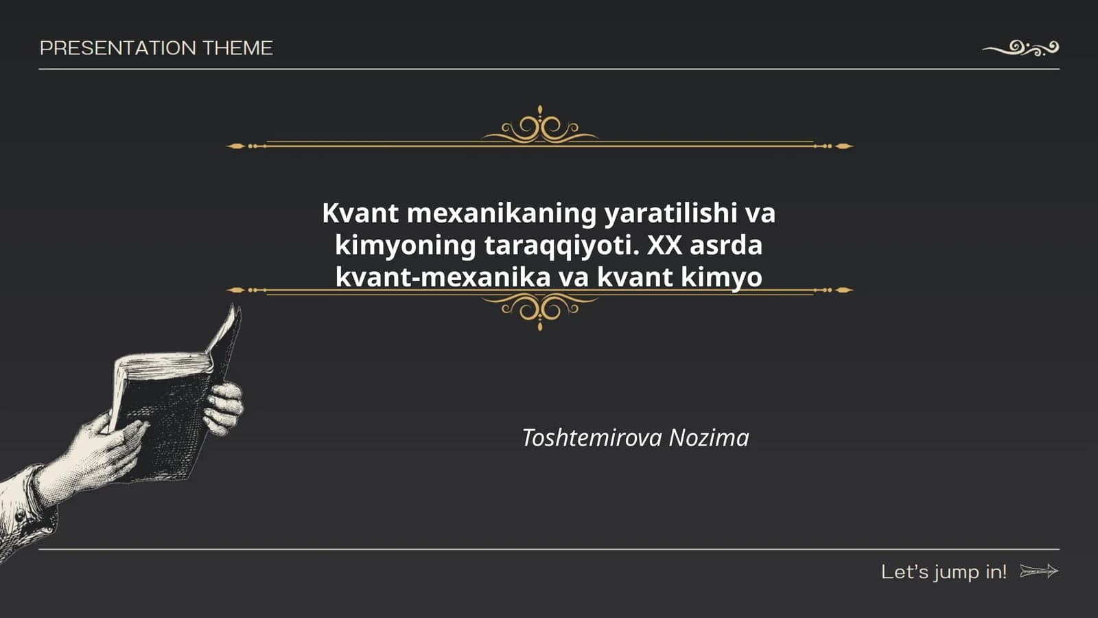 Kvant mexanikaning yaratilishi va kimyoning taraqqiyoti