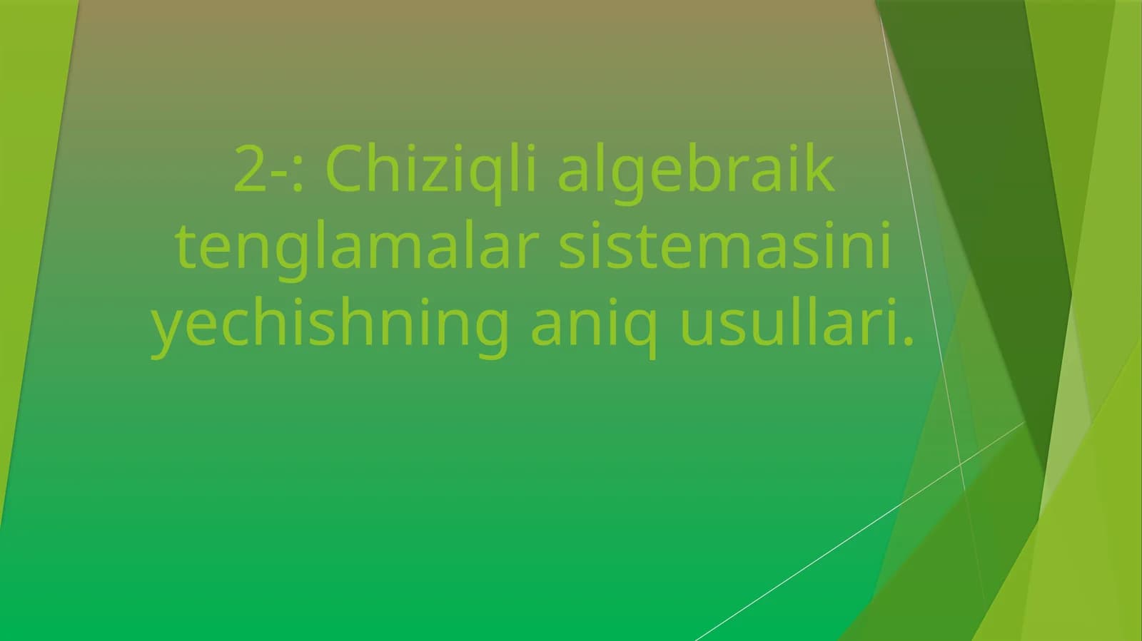 Matritsalar va ular ustida amallar