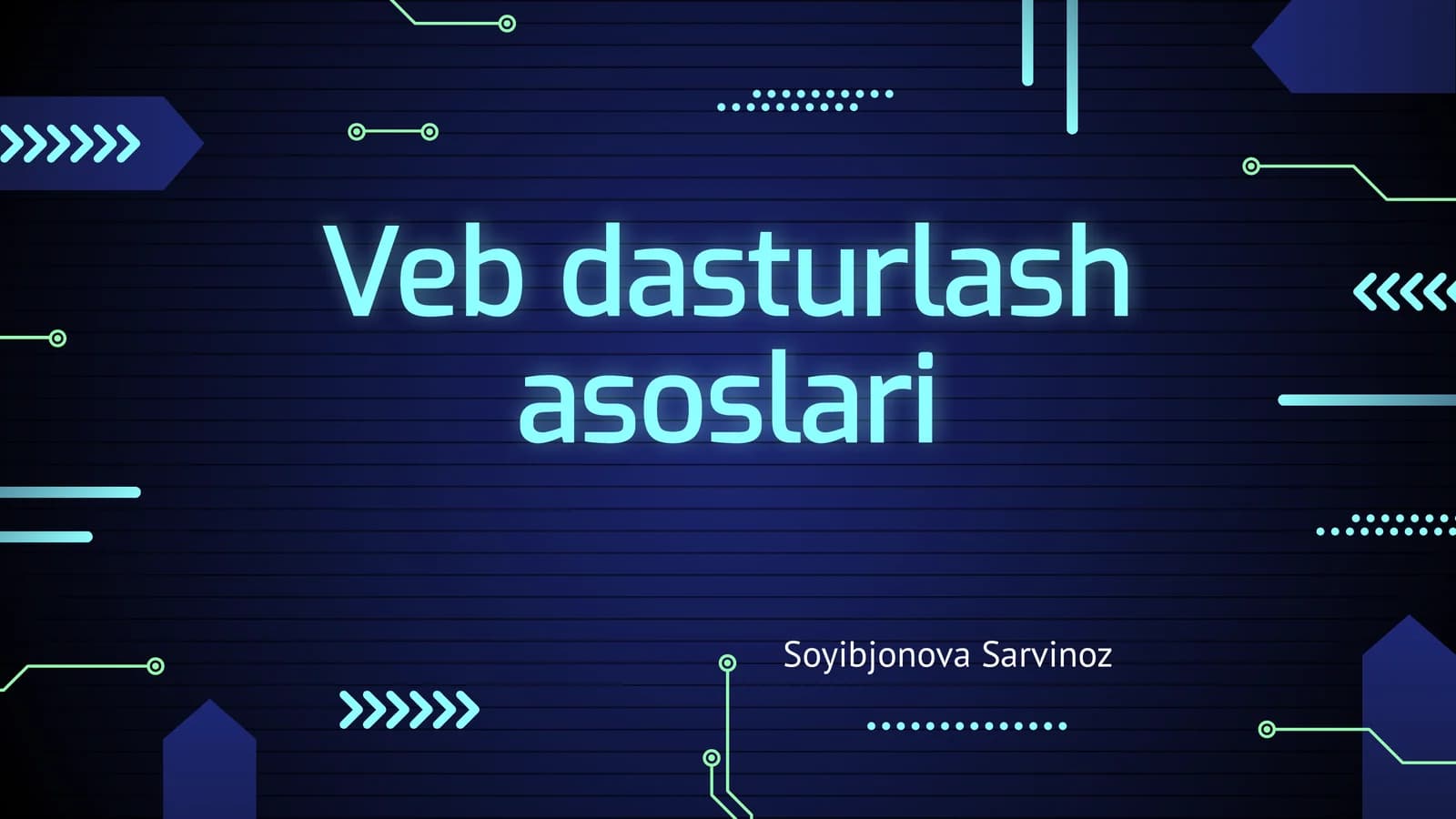 Veb dasturlash asoslari