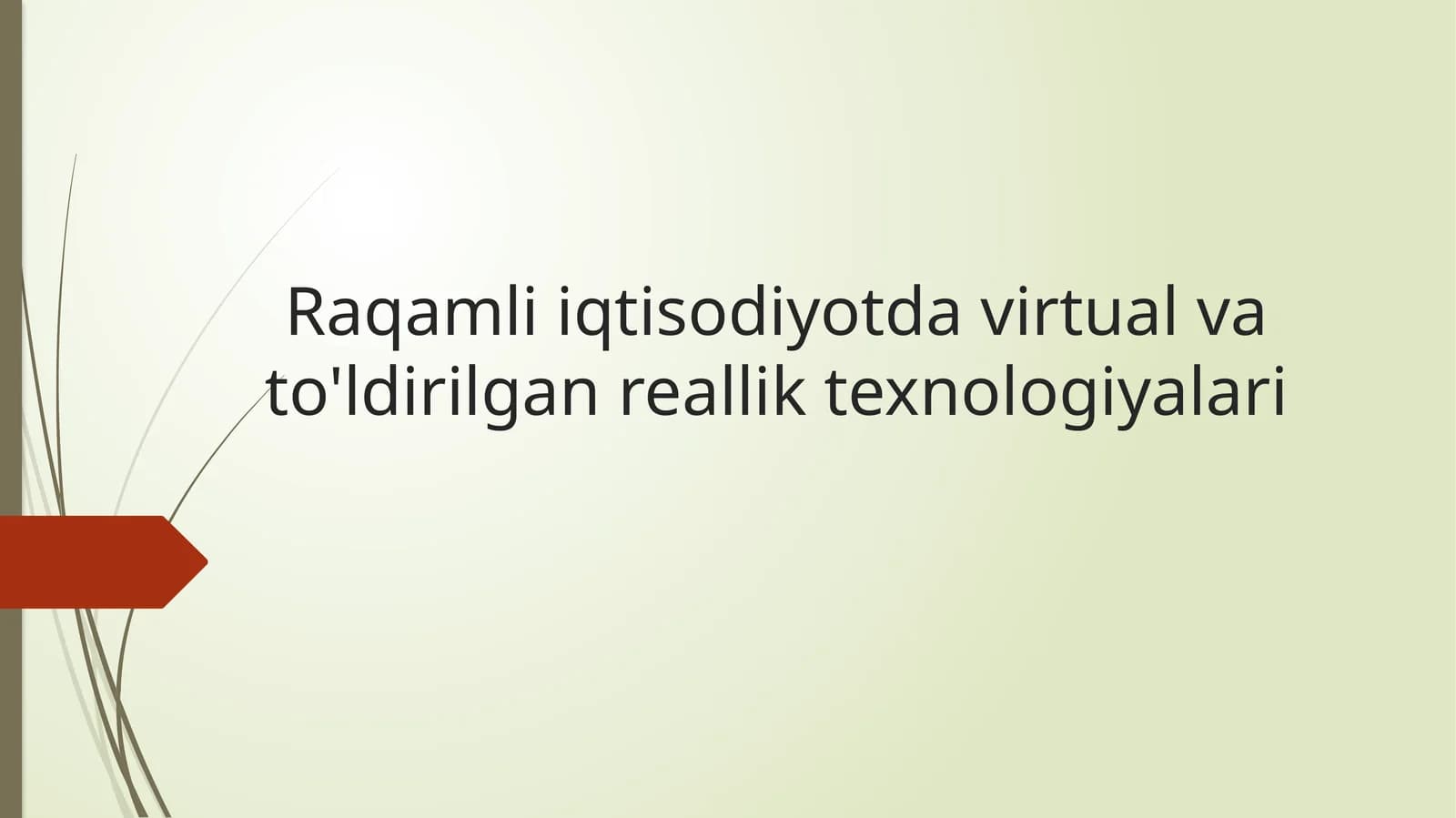 Raqamli iqtisodiyotda virtual va to'ldirilgan reallik texnologiyalari