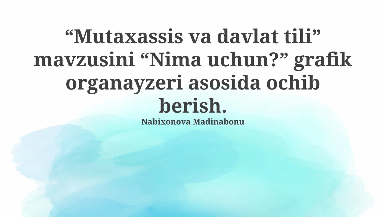 Mutaxassis va davlat tili