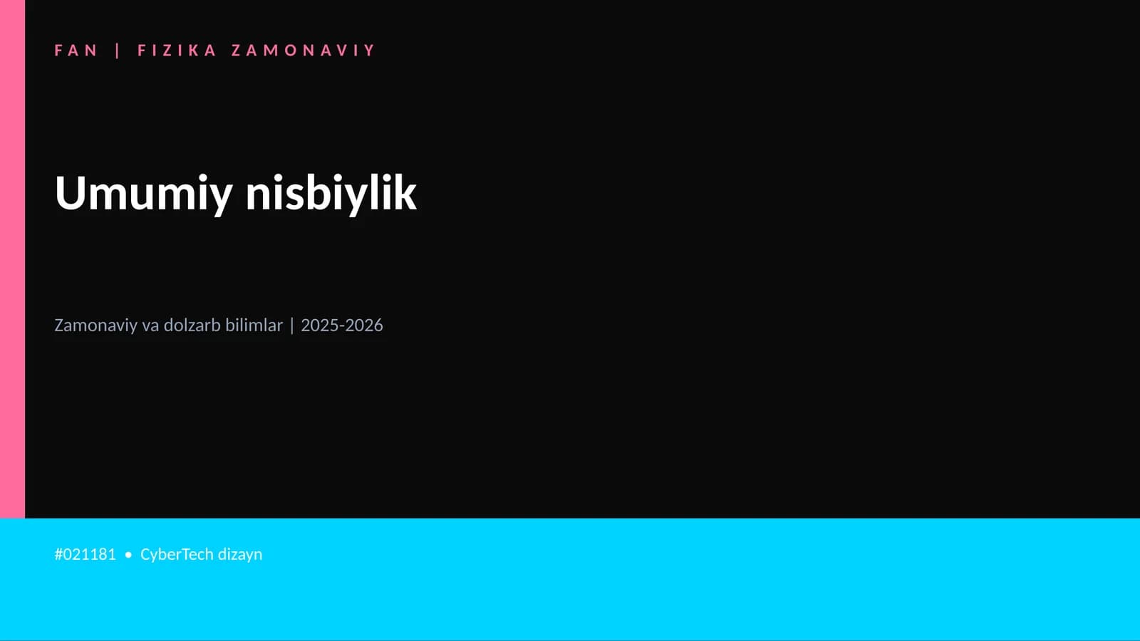 FAN | FIZIKA ZAMONAVIY