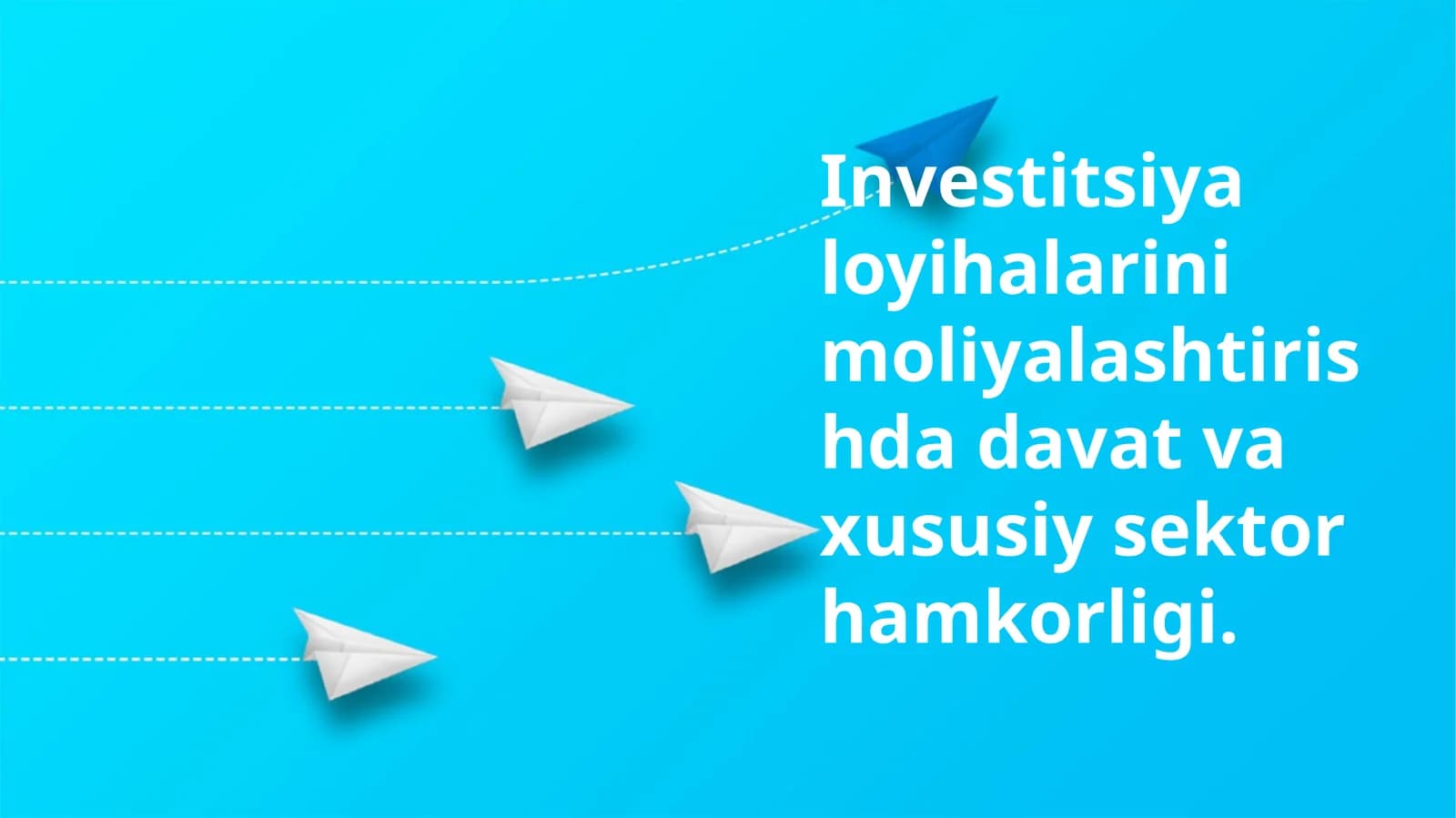 Investitsiya loyihalarini moliyalashtirishda davat va xususiy sektor hamkorligi
