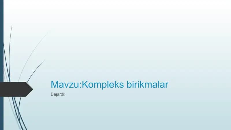 Kompleks birikmalar