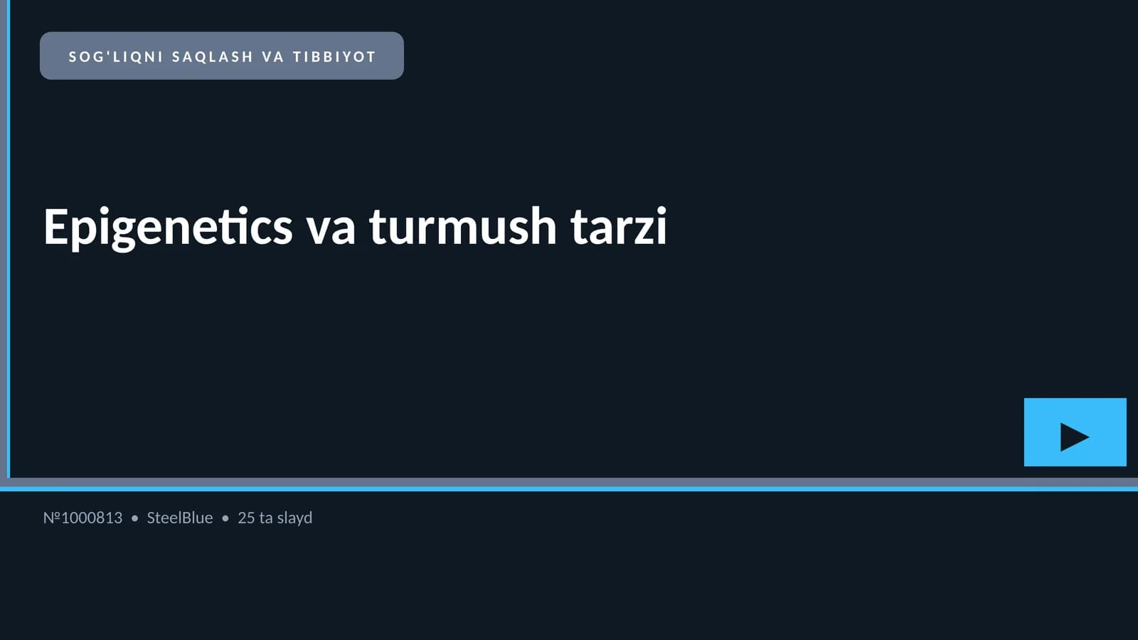 Epigenetics va turmush tarzi