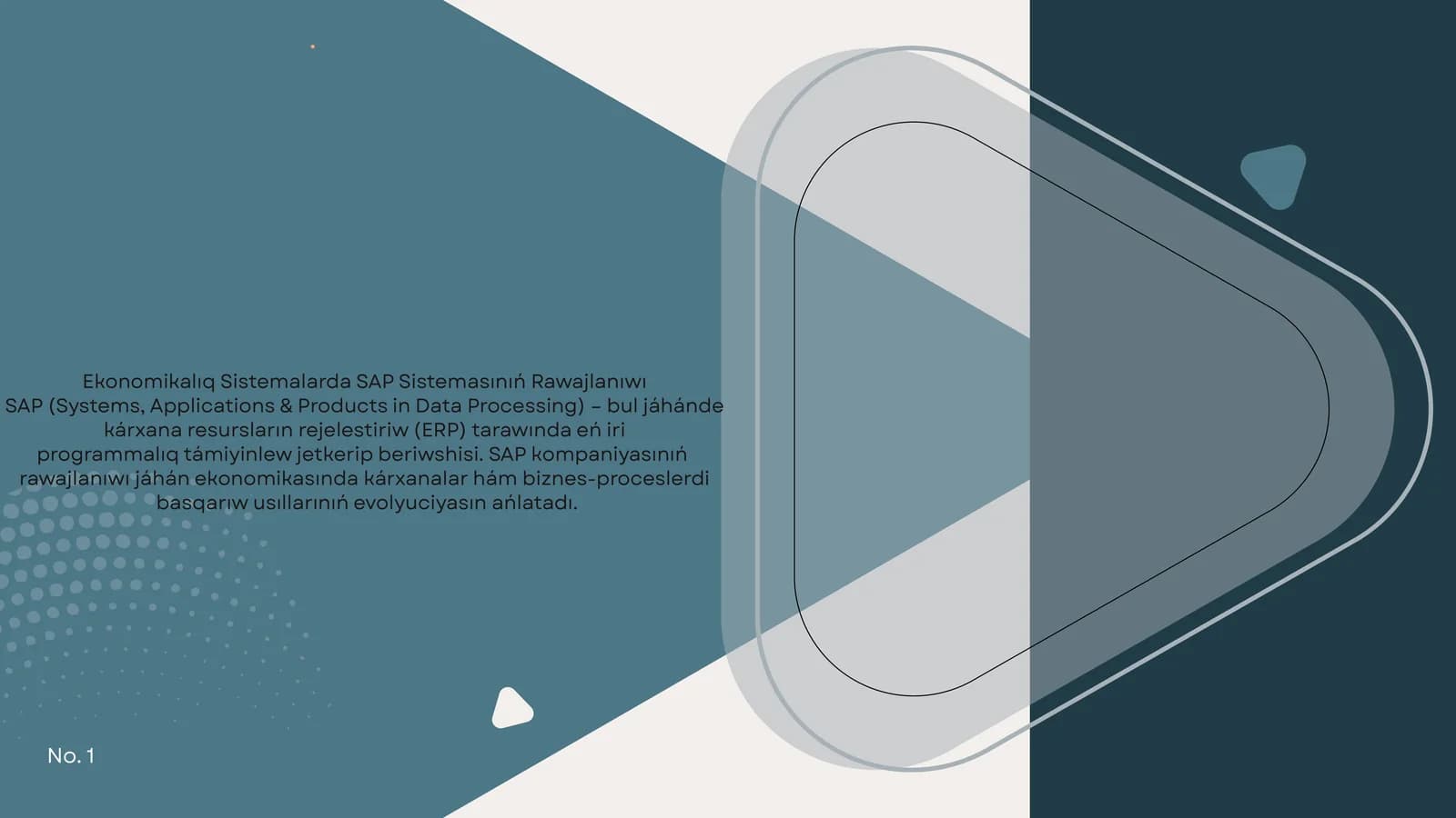 Ekonomikalıq Sistemalarda SAP Sistemasınıń Rawajlanıwı