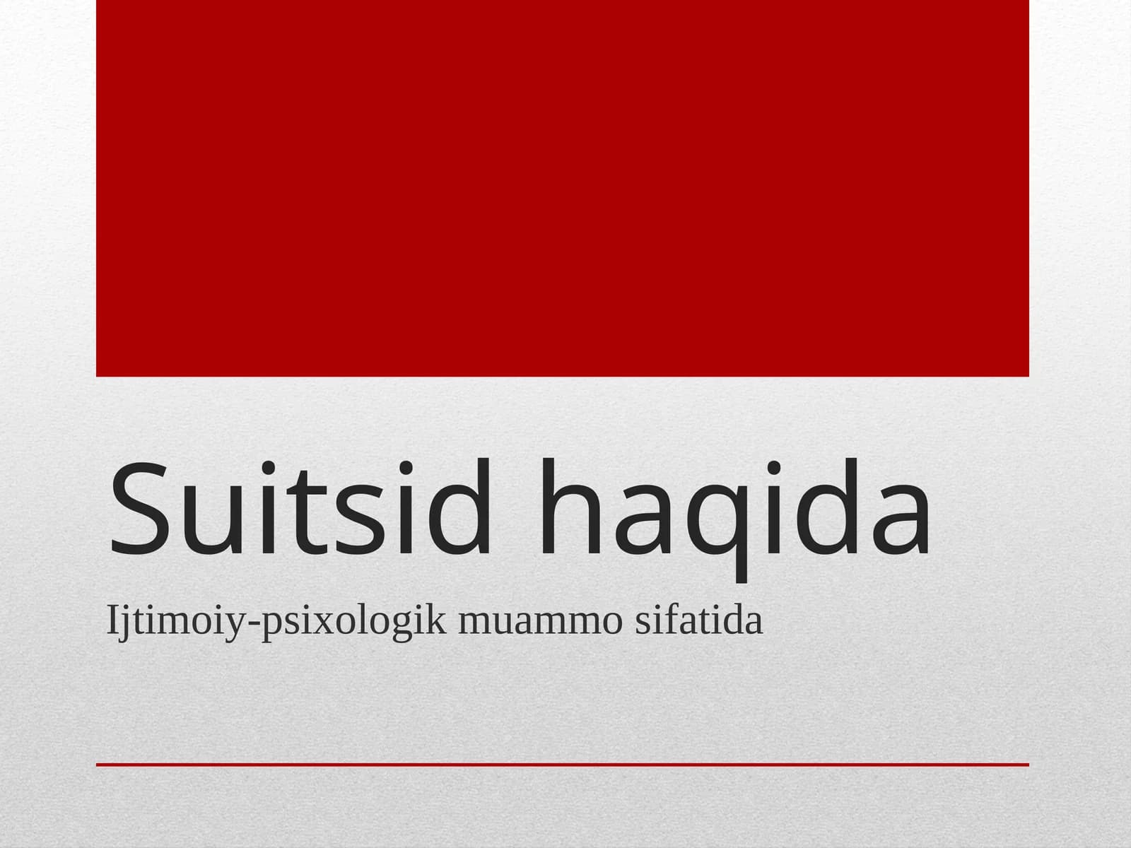 Suitsid haqida