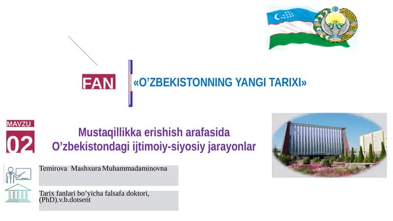O'zbekistonning yangi tarixi