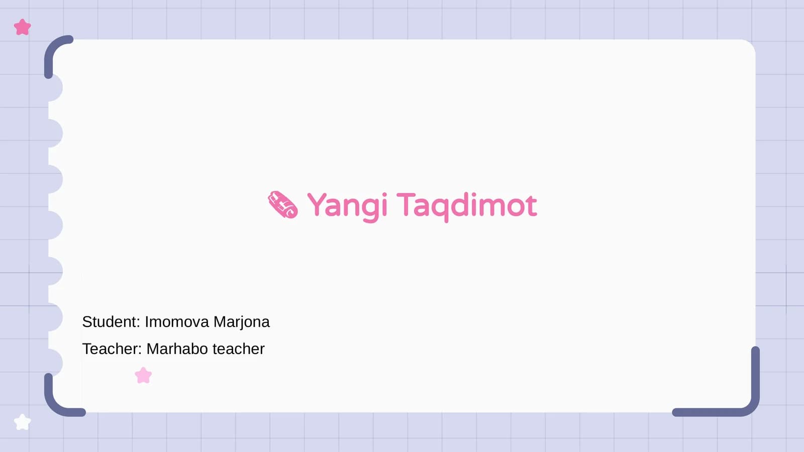 Yangi Taqdimot