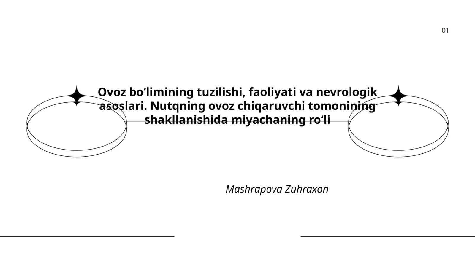 Ovoz boʻlimining tuzilishi, faoliyati va nevrologik asoslari