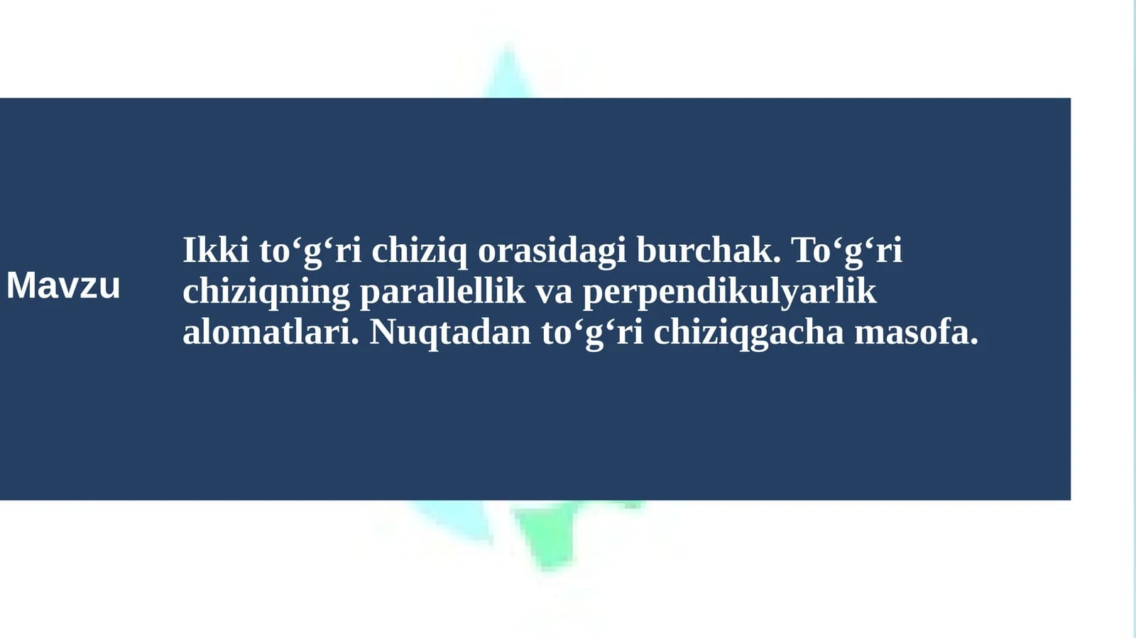 Ikki toʻgʻri chiziq orasidagi burchak, Toʻgʻri  chiziqning parallellik va perpendikulyarlik alomatlari