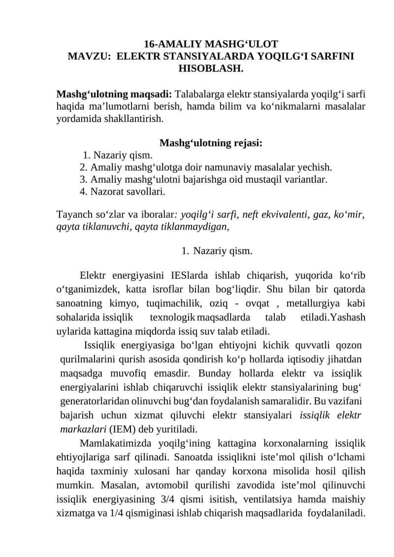 AMALIY MASHG‘ULOT