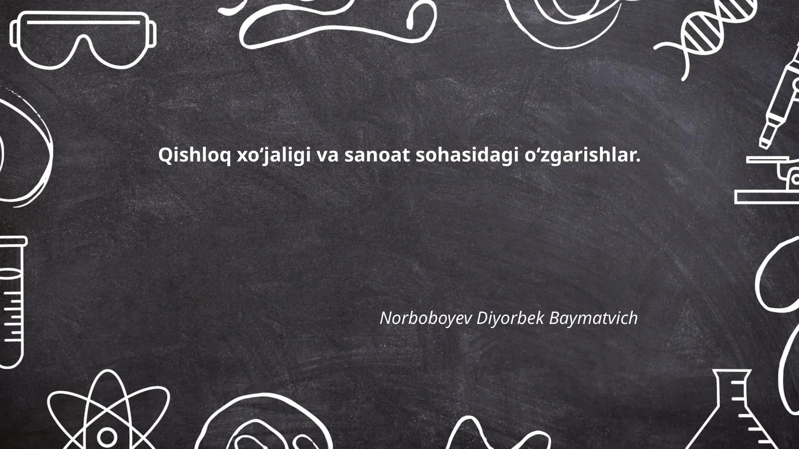 Qishloq xoʻjaligi va sanoat sohasidagi oʻzgarishlar