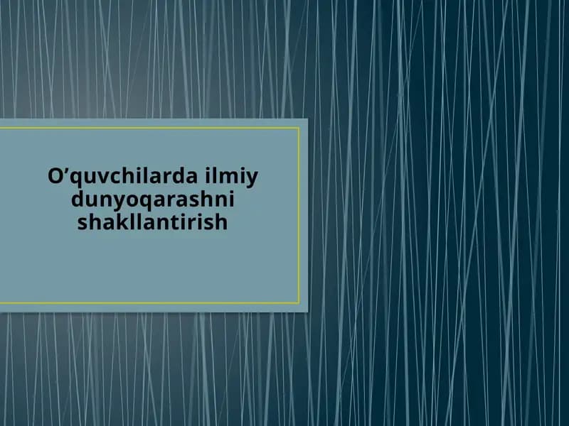 Ilmiy Dunyoqarash