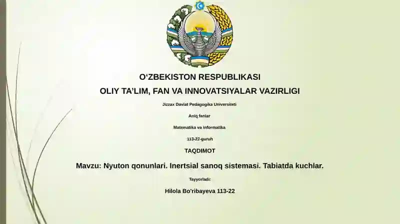 Nyuton qonunlari