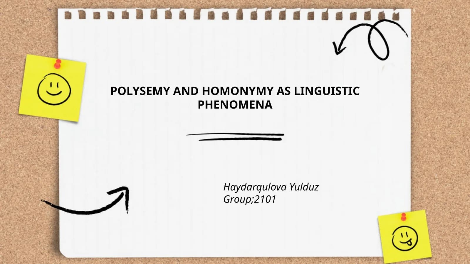 POLYSEMY AND HOMONYMY AS LINGUISTIC PHENOMENA