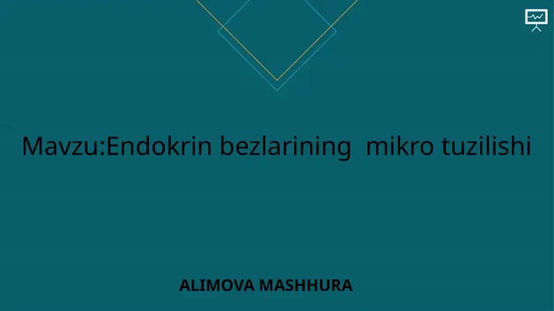 Endokrin bezlarining mikro tuzilishi