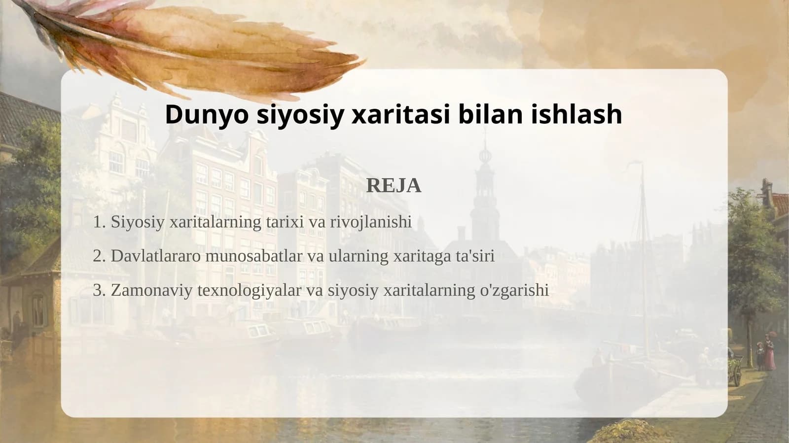 Dunyo siyosiy xaritasi bilan ishlash
