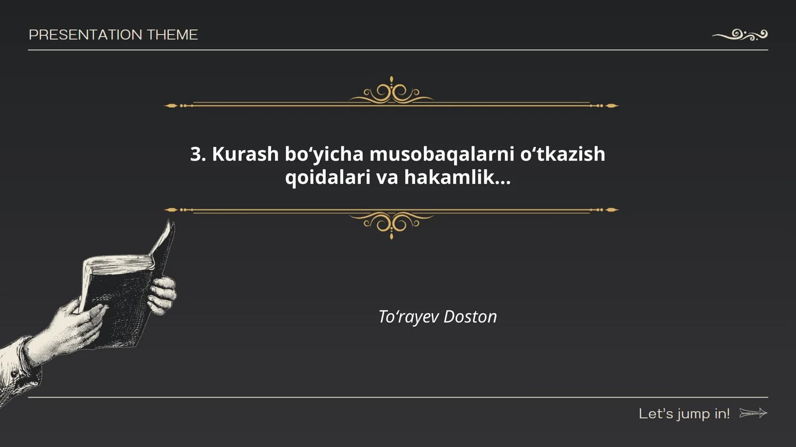 Musobaqa maydonining o‘lchamlari