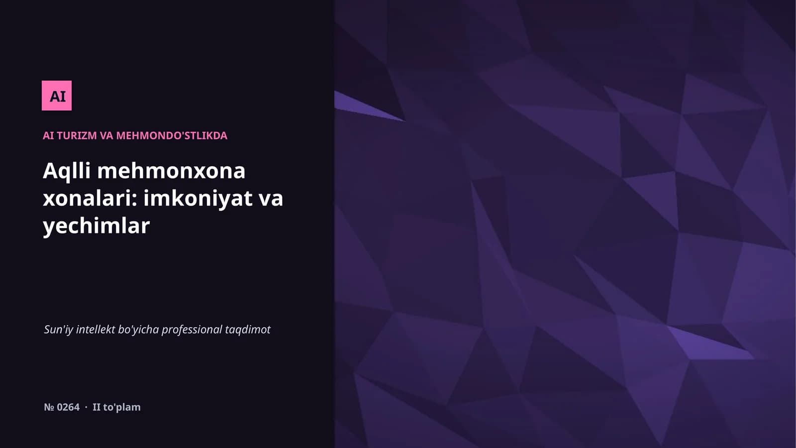 Aqlli Mehmonxona Xonalari: Imkoniyat va Yechimlar