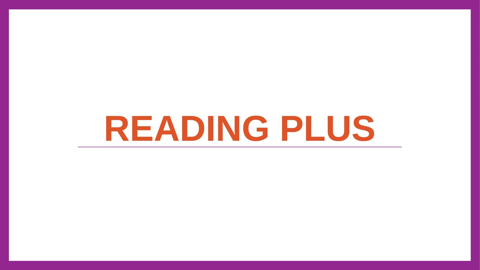 Reading plus