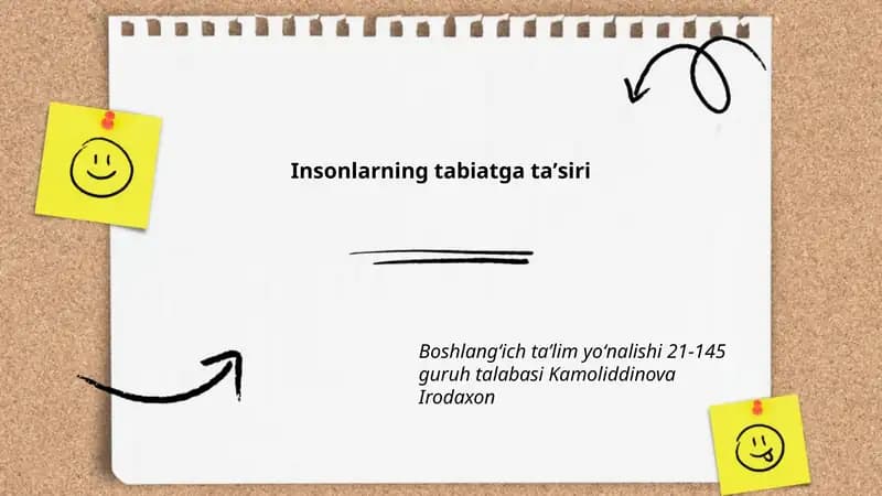 Insonlarning tabiatga ta'siri