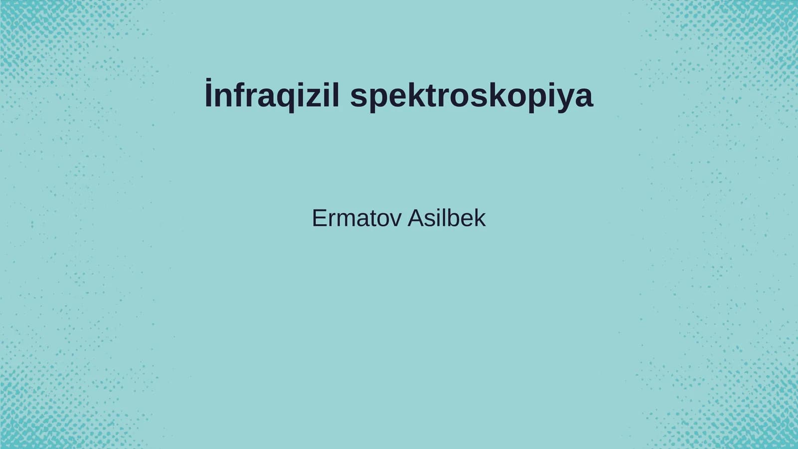 İnfraqizil spektroskopiya