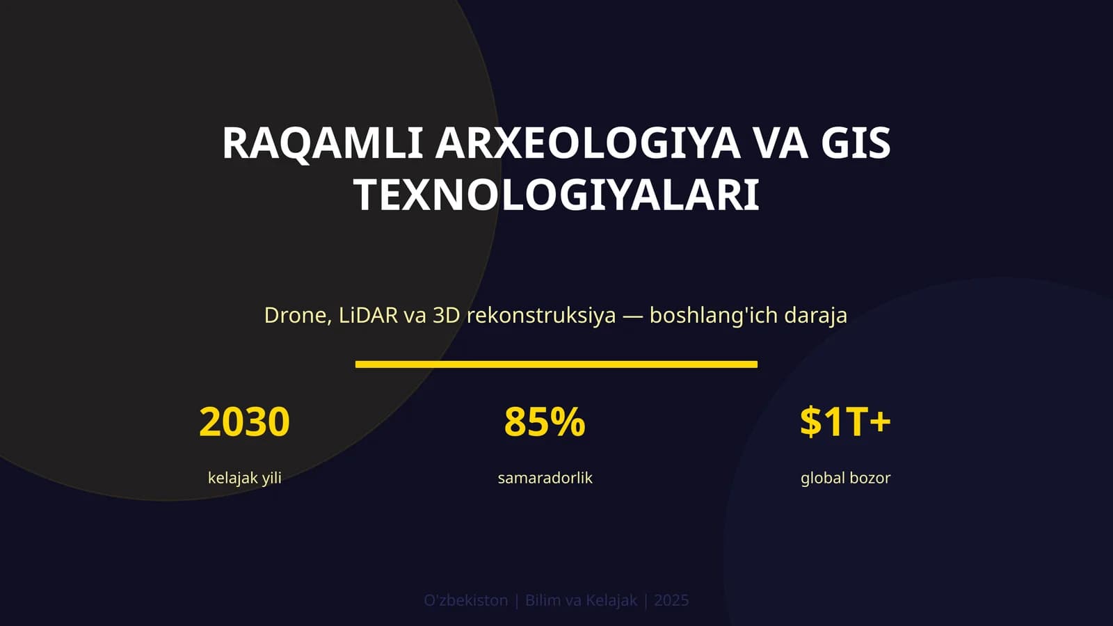 RAQAMLI ARXEOLOGIYA VA GIS TEXNOLOGIYALARI