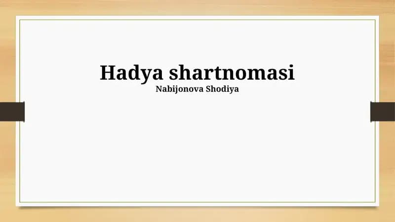 Hadya shartnomasi