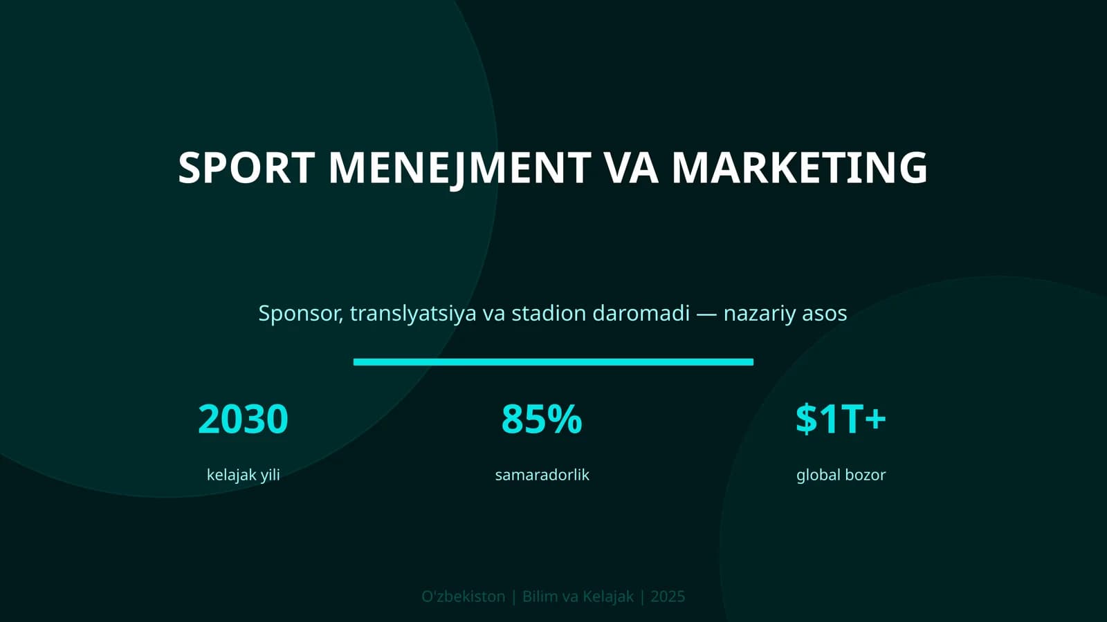 Sport Menejment va Marketing