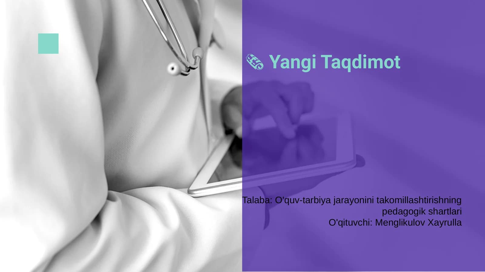 Talaba: O'quv-tarbiya jarayonini takomillashtirishning pedagogik shartlari