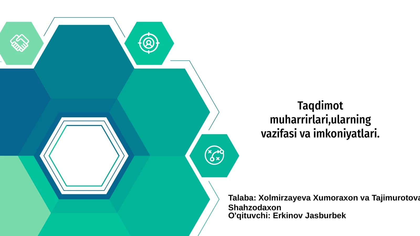 Taqdimot muharrirlari,ularning vazifasi va imkoniyatlari