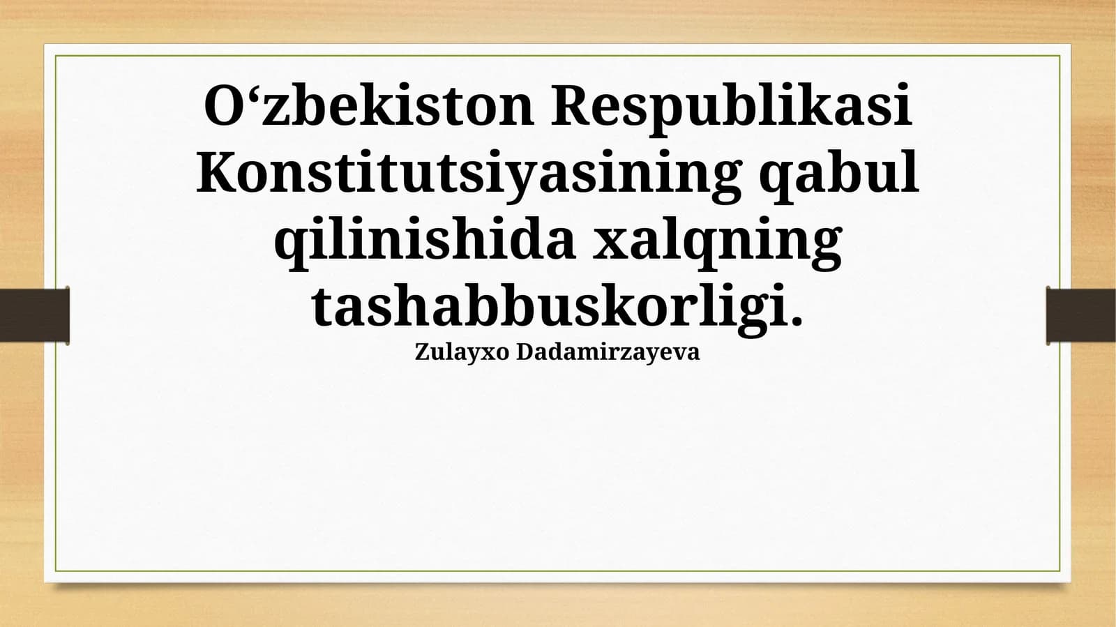 Referendum va Konstitutsiyaning qabul qilinishi