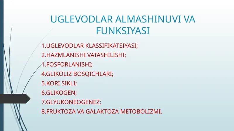 Uglevodlar almashinuvi
