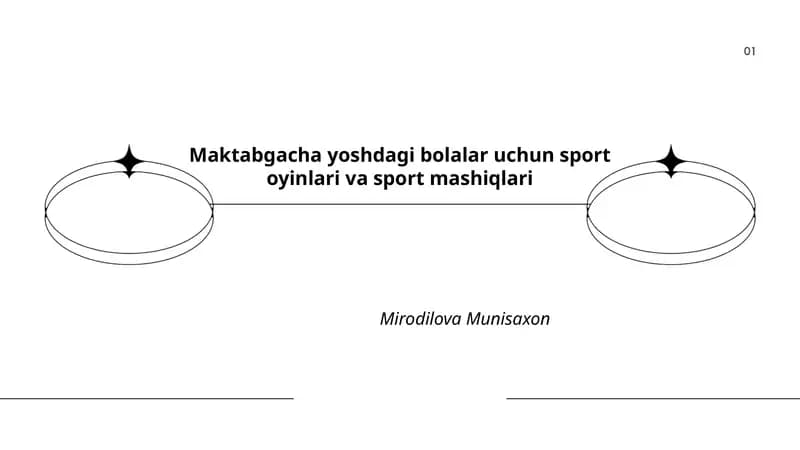Maktabgacha yoshdagi bolalar uchun sport oyinlari va sport mashiqlari